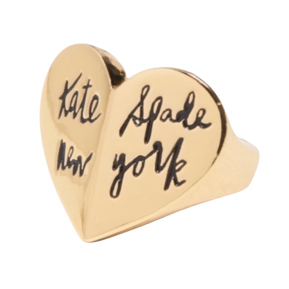 kate spade Jewelry - KATE SPADE • Gold Heritage Heart Script Ring